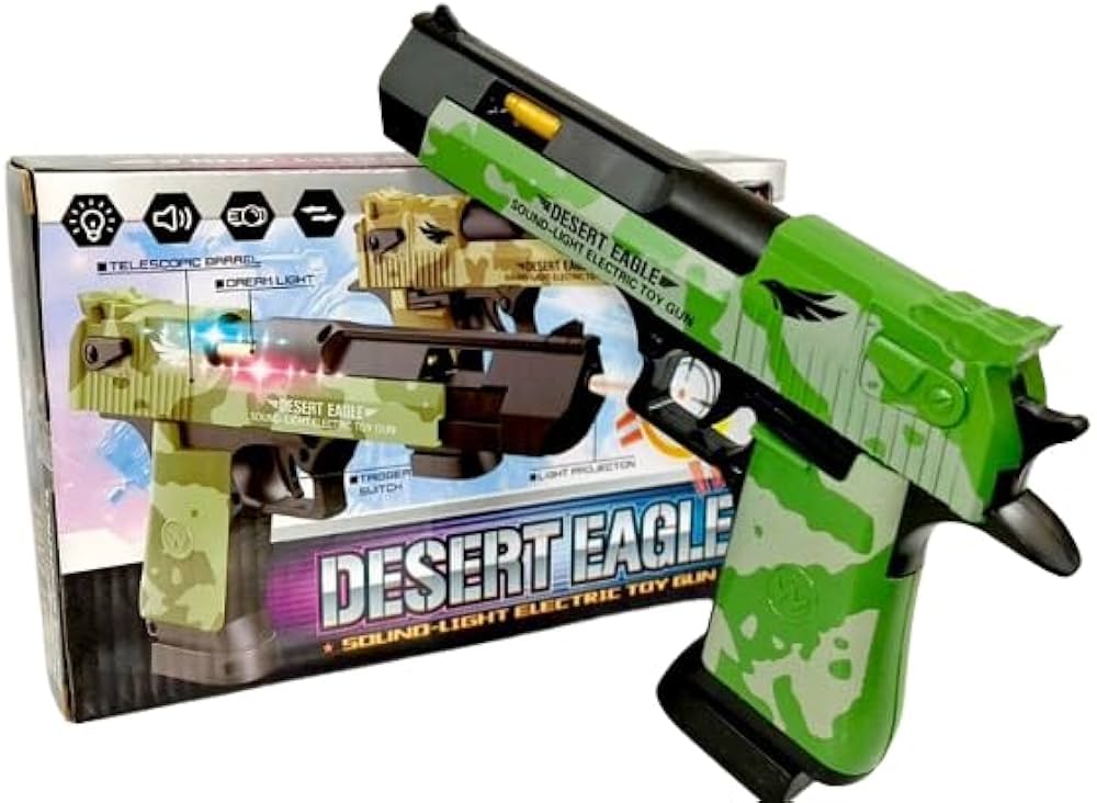 Desert Eagle Pistol Toy - Realistic Toy Gun with Lights and Sound Effects