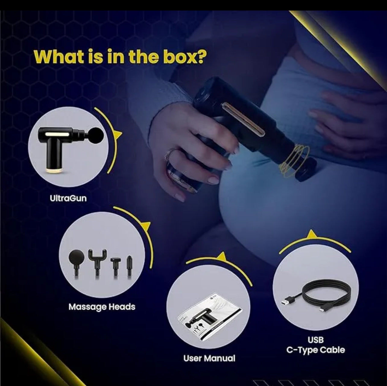 Portable Mini Muscle Massage Gun-Handheld Electric Deep Tissue Percussion Muscle Massager, Ultra Quiet Pain Relief Fascia Gun