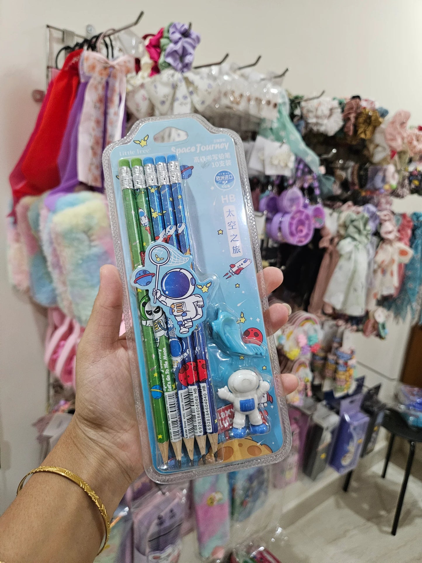 12 Pcs Set Of Pencils Mermaid And Astronaut