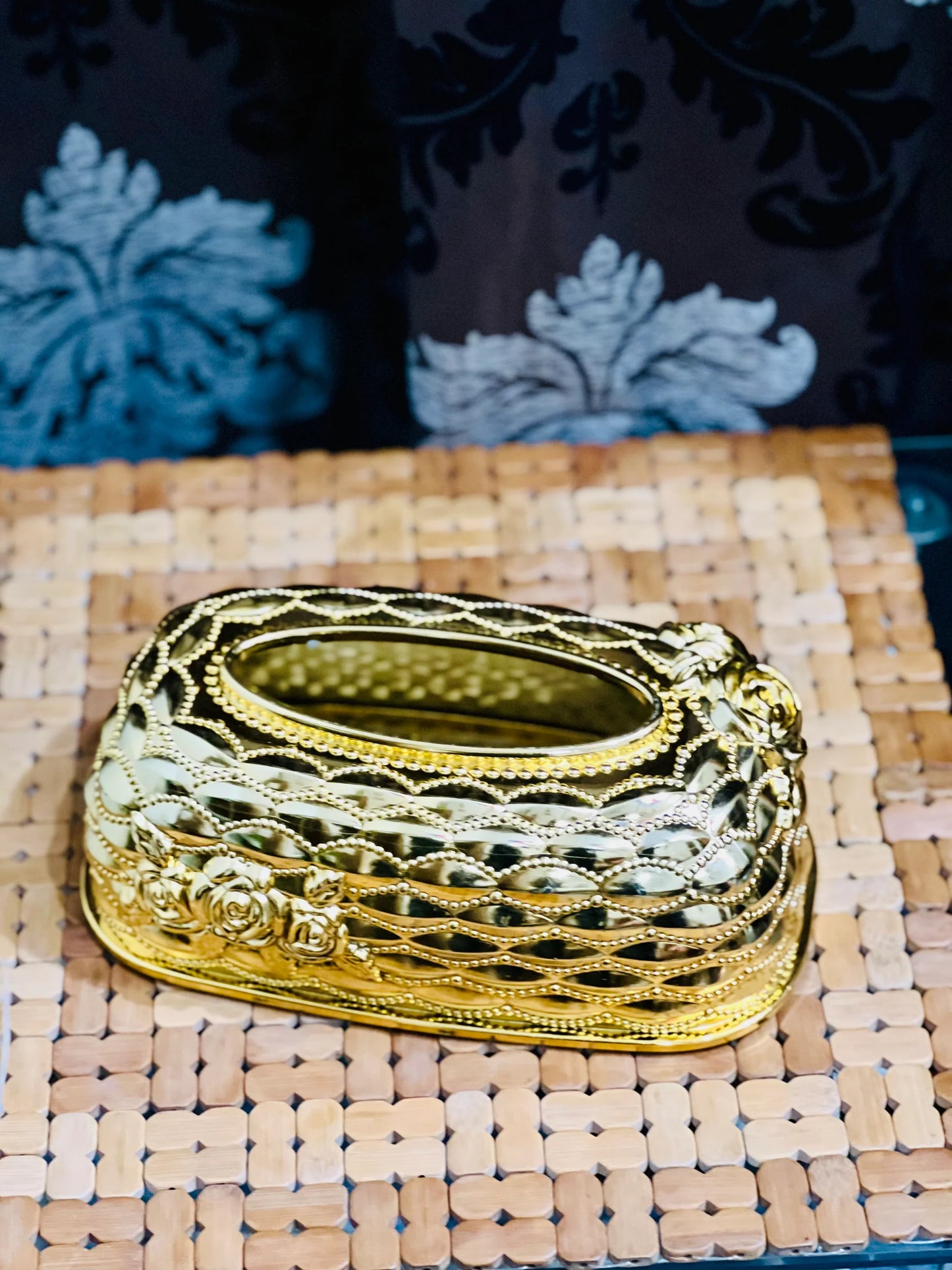 Golden Elegant Tissue Box