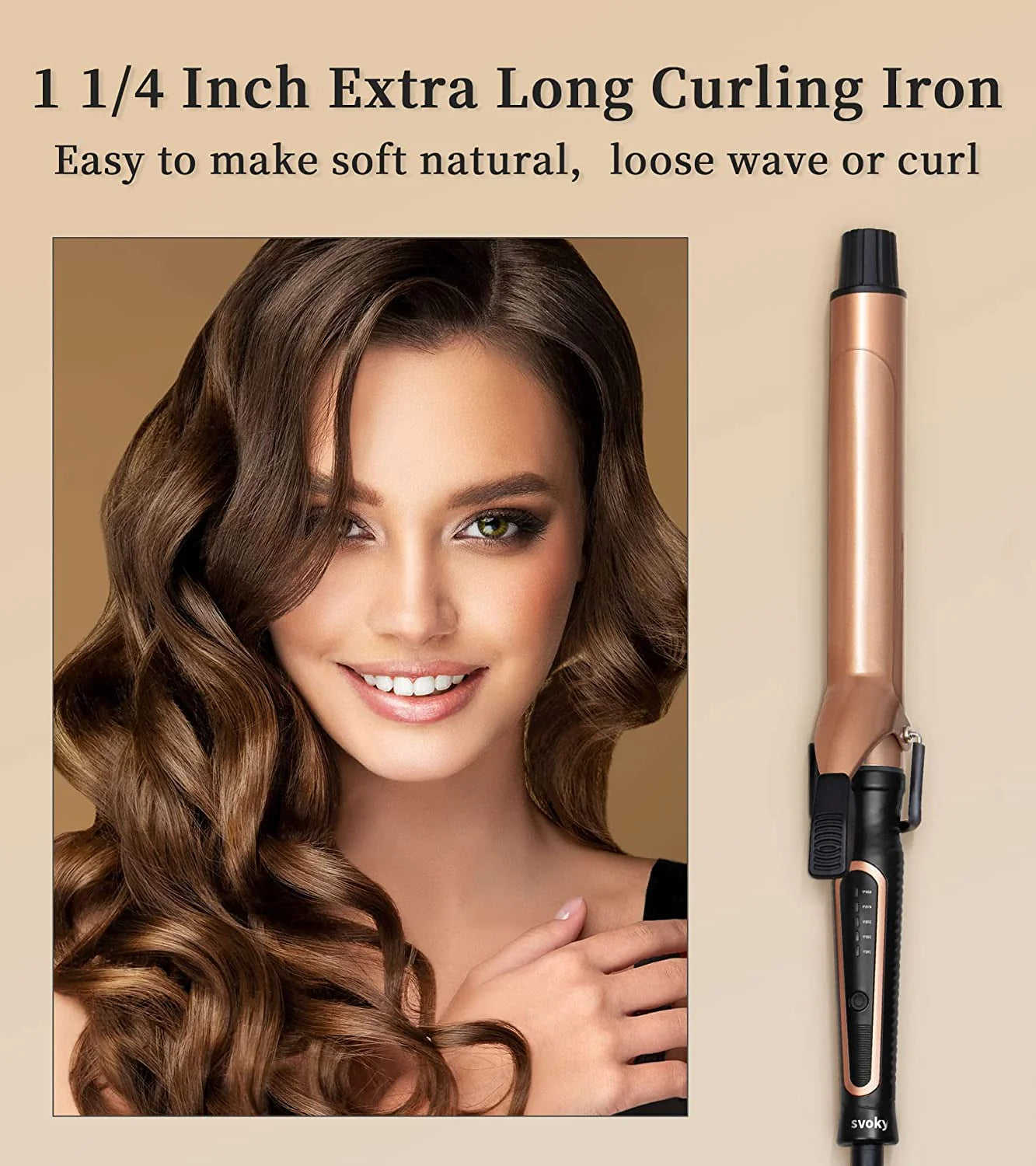Professional Hair Curler, Ceramic Curling Wand, Curling Rod For Hair, Curling Iron For Salon With Temperature Control Electric Hair Roller