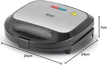 RAF Sandwich Maker 2 Slices Sandwich Maker with Non-Stick Plates - Double Sided Uniform Heating Plates Sandwich Toaster - Electric Sandwich Maker