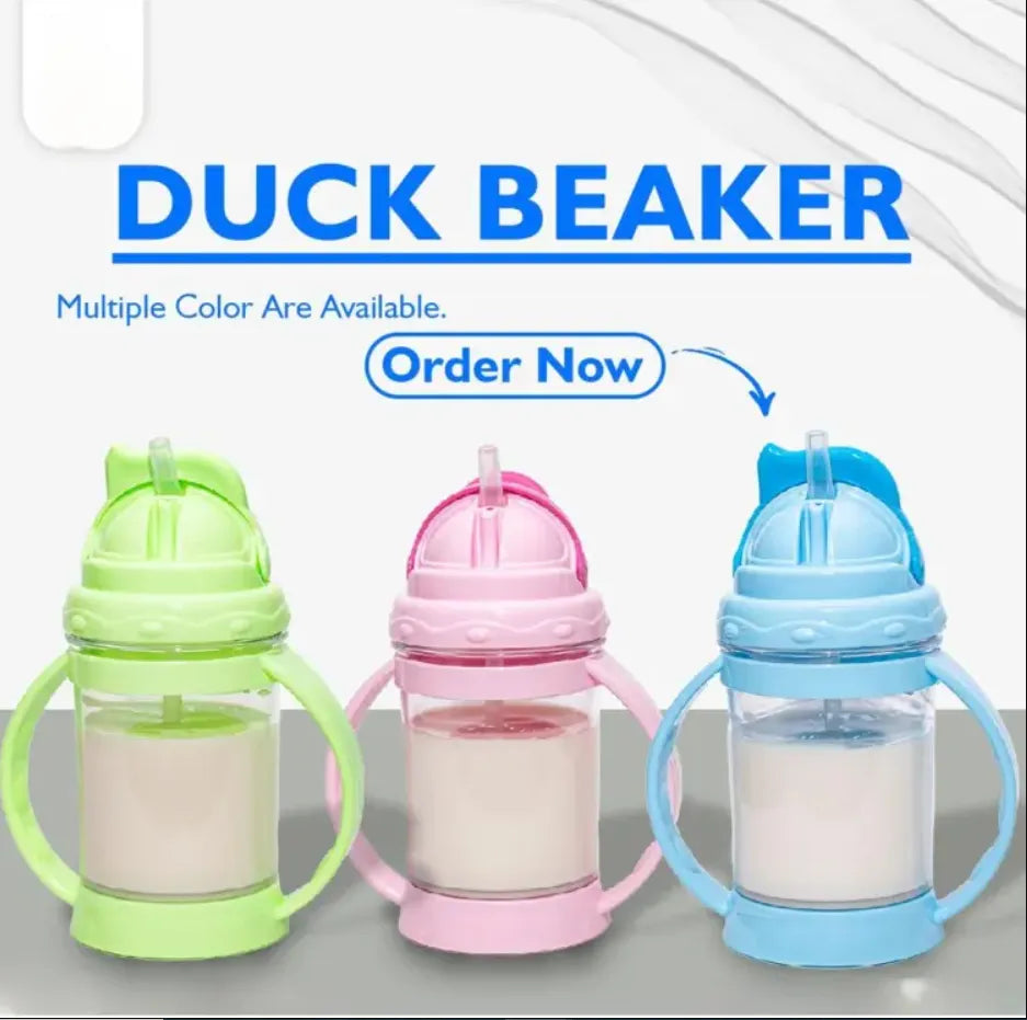 Baby feeder Sipper traine mug with handle and straw