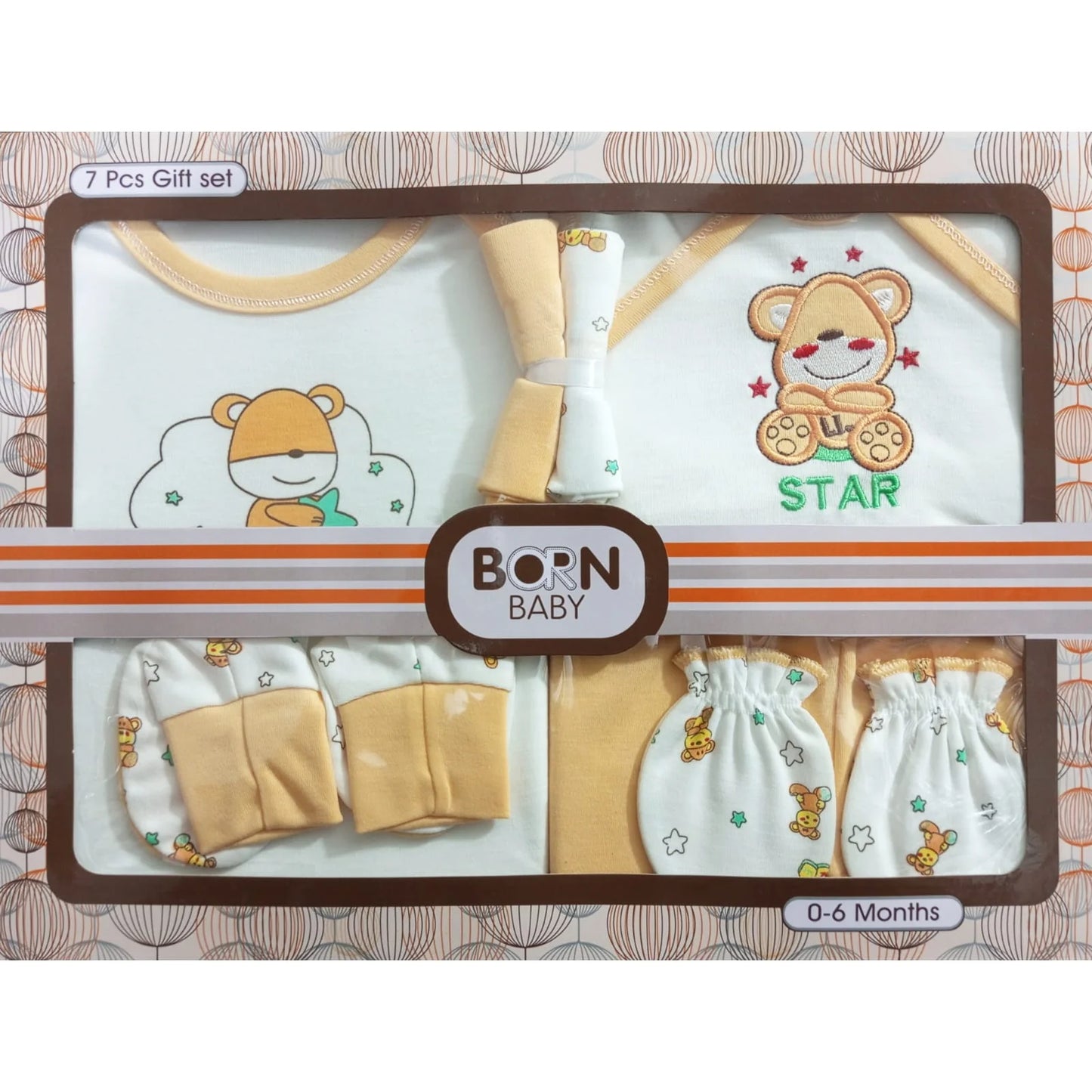 7 Pcs Bear Gift Set For Newborn Baby