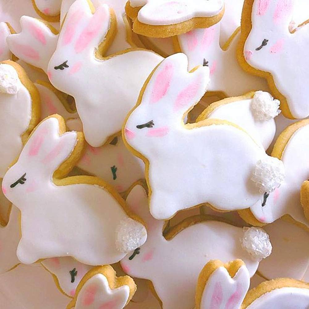 Cookie Cutter Set Easter Bunny,Rabbit,Bunny Face,Rabbit Head 4 Pieces Cookie Cutters Stainless Steel Biscuit for Baking