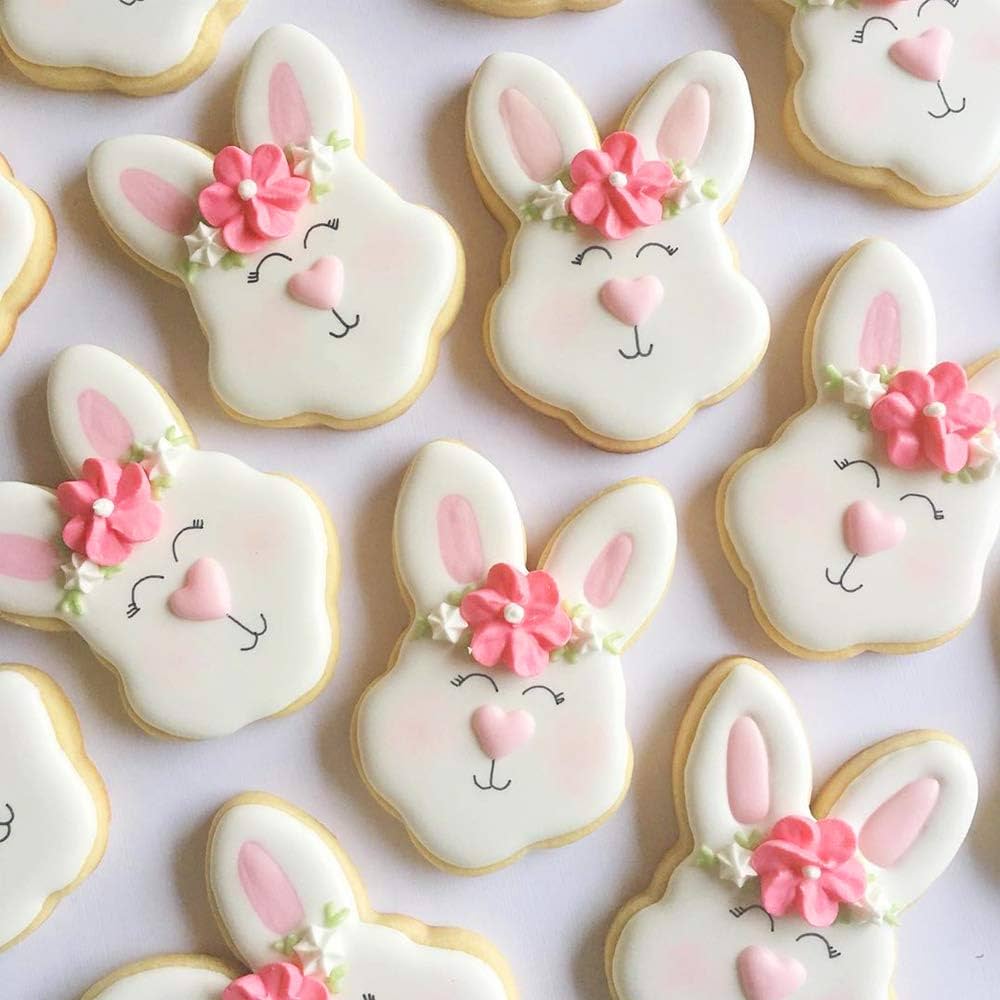 Cookie Cutter Set Easter Bunny,Rabbit,Bunny Face,Rabbit Head 4 Pieces Cookie Cutters Stainless Steel Biscuit for Baking