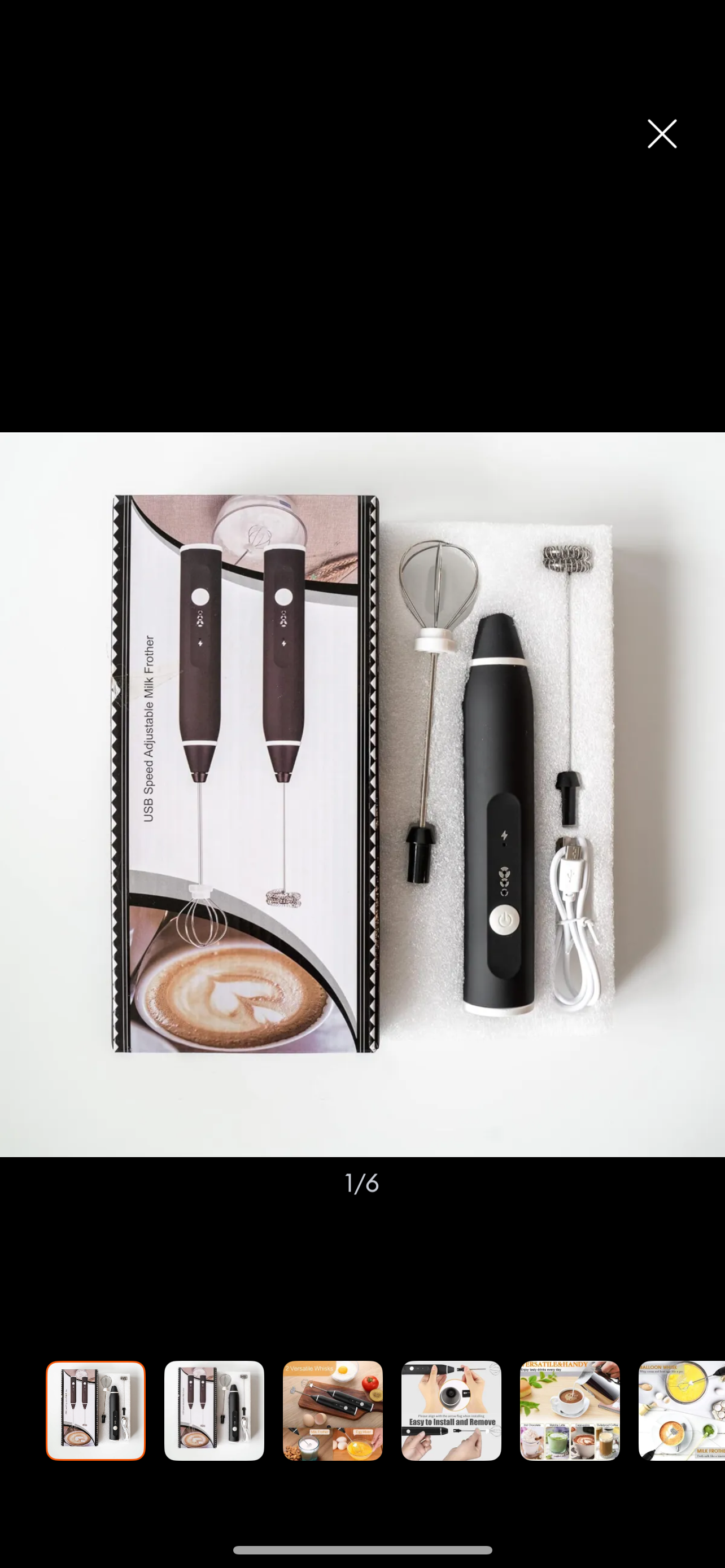 Electric Whisk and Frother Set - USB Rechargeable Handheld Coffee Frother with 2 Stainless Steel Whisks