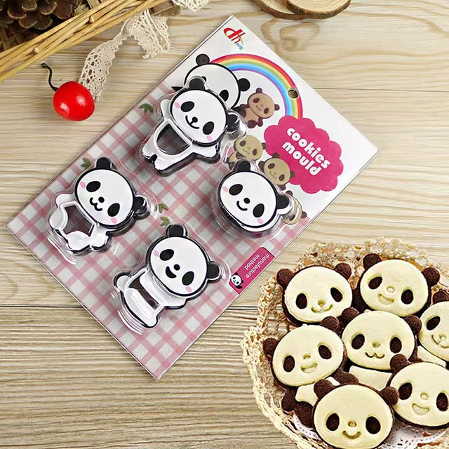 4 Pcs Animal Crackers Biscuits Fondant Mold Cartoon
Panda Baking Mold Cutter Decorate Sandwich