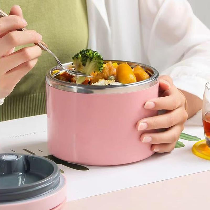 Vacuum Insulated Food Jar Thermos Reusable Stainless Steel Leak Proof Lunch Box