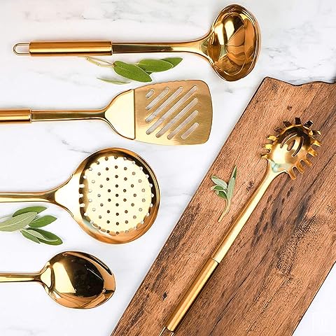 GOLD COOKING UTENSILS SET
