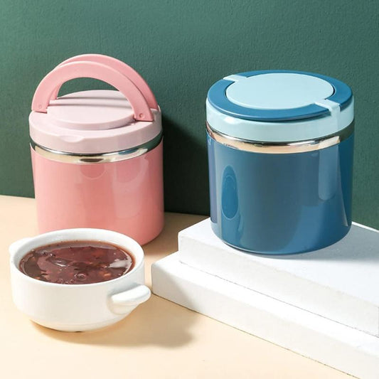 Vacuum Insulated Food Jar Thermos Reusable Stainless Steel Leak Proof Lunch Box