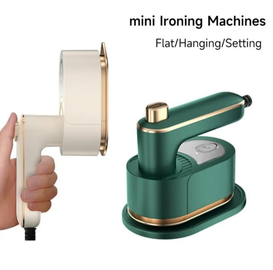 Portable Mini Iron Machine Dry and Wet Ironing Foldable Garment Steamer with Wire 180° Rotatable Good for Home and Travel