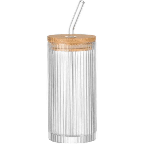 Juice Glass with straw |  1PC AIR TIGHT STRAW JUICE JAR | 420Ml , EPB78/L1  |  HIGH QUALITY BOROSILICATE MADE Glass