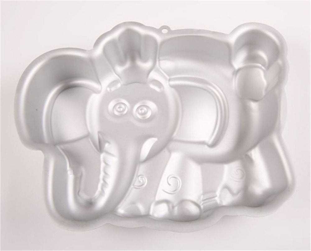 Anodized Aluminum Cartoon Elephant 3D Cake Mold Cookware Cake Pan Dining Bar Cake Decorating Fondant Mold for Anniversary Party