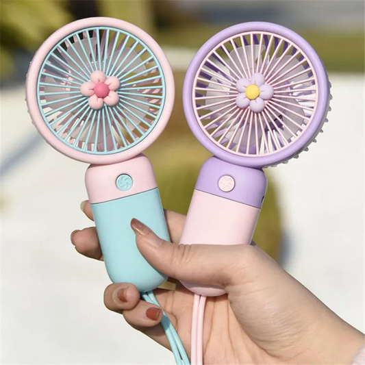 USB Mini Wind Power Handheld Fan Convenient Fan High Quality Portable Student Office Cute Small Cooling Fans