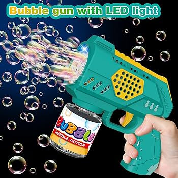Bubble Gun for Kids Silent Automatic Bubble Machine Portable