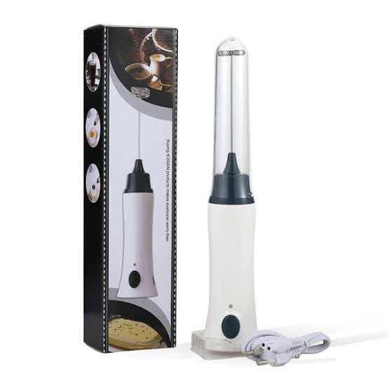 Chargeable Coffee Beater Electric Milk Drink Coffee Egg Foamer White
